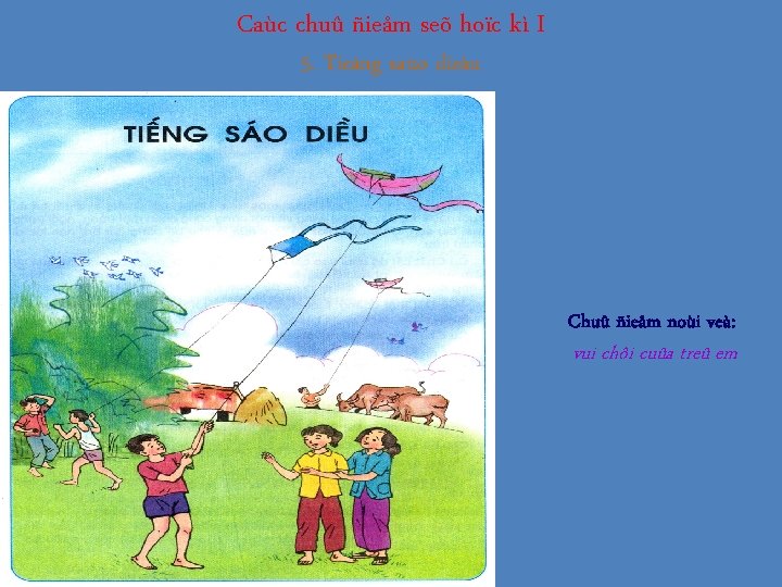 Caùc chuû ñieåm seõ hoïc kì I 5. Tieáng saùo dieàu Chuû ñieåm noùi