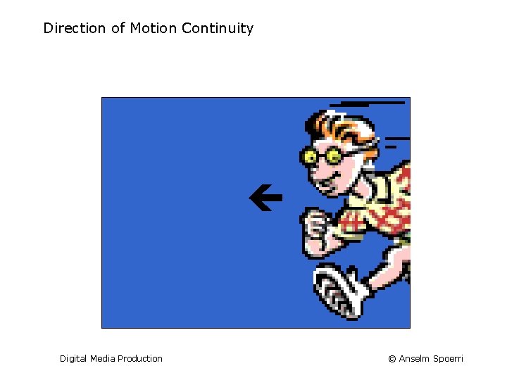 Direction of Motion Continuity Digital Media Production © Anselm Spoerri 