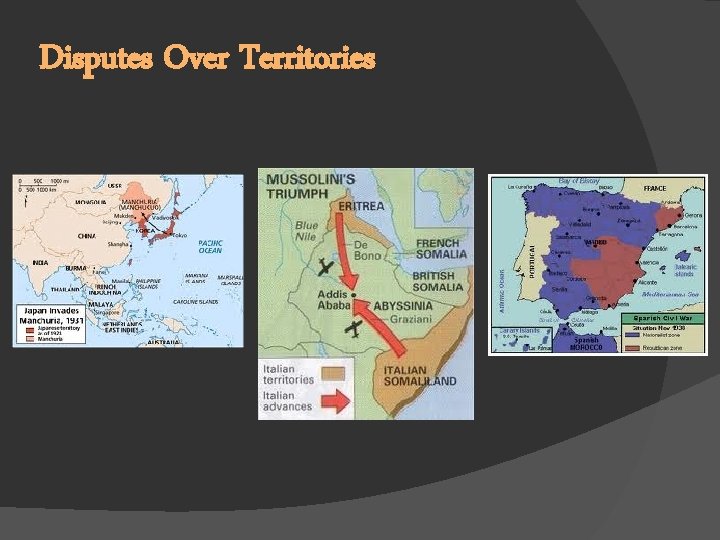 Disputes Over Territories 