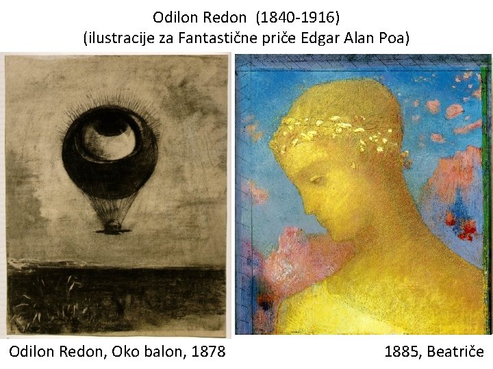 Odilon Redon (1840 -1916) (ilustracije za Fantastične priče Edgar Alan Poa) 1903 -05, Portrait