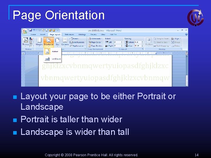 Exploring Microsoft Office Word 2007 Chapter 1 What