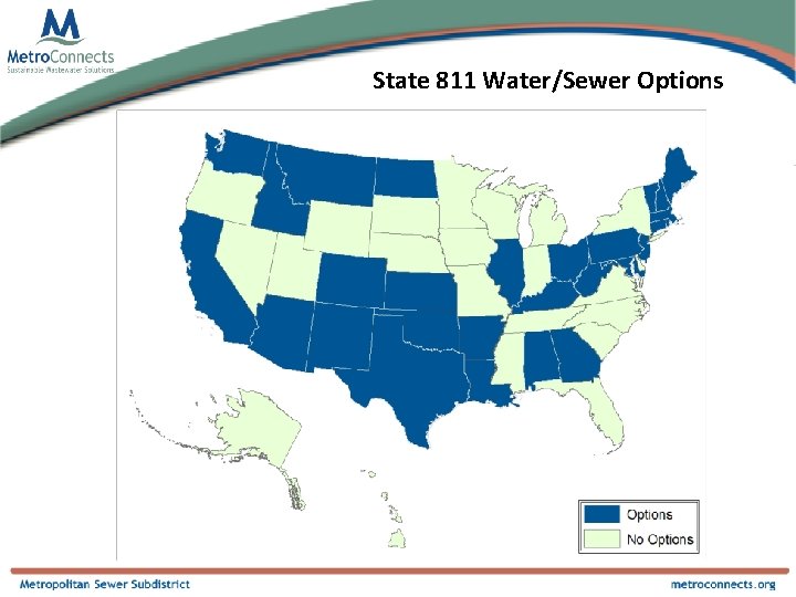 State 811 Water/Sewer Options 