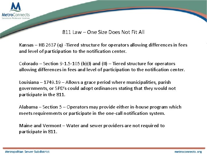 811 Law – One Size Does Not Fit All Kansas – HB 2637 (q)