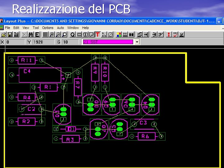 Realizzazione del PCB 