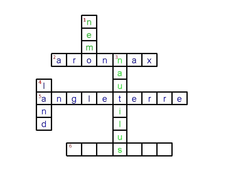 1 2 a r n e m o n g l n e 4