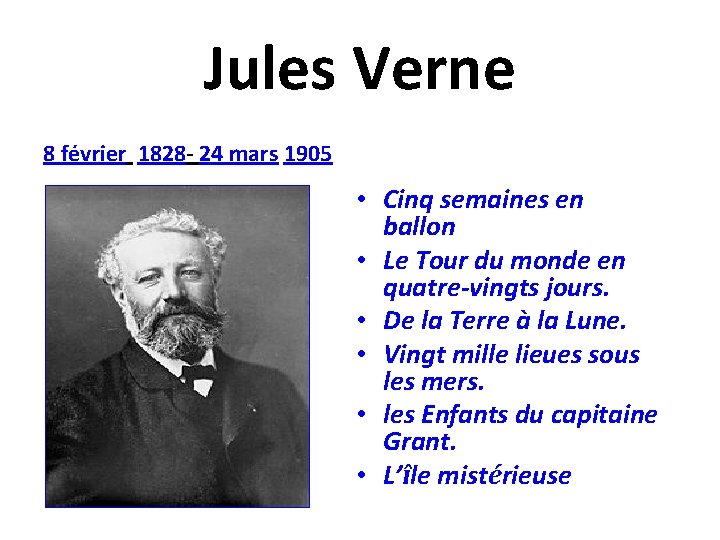 Jules Verne 8 février 1828 - 24 mars 1905 • Cinq semaines en ballon