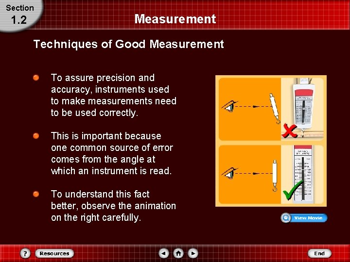 Section 1. 2 Measurement Techniques of Good Measurement To assure precision and accuracy, instruments Section 1. 2 Measurement Techniques of Good Measurement To assure precision and accuracy, instruments