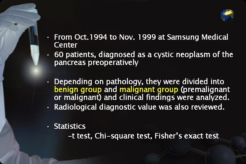  • From Oct. 1994 to Nov. 1999 at Samsung Medical Center • 60