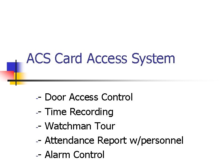 ACS Card Access System ----- Door Access Control Time Recording Watchman Tour Attendance Report