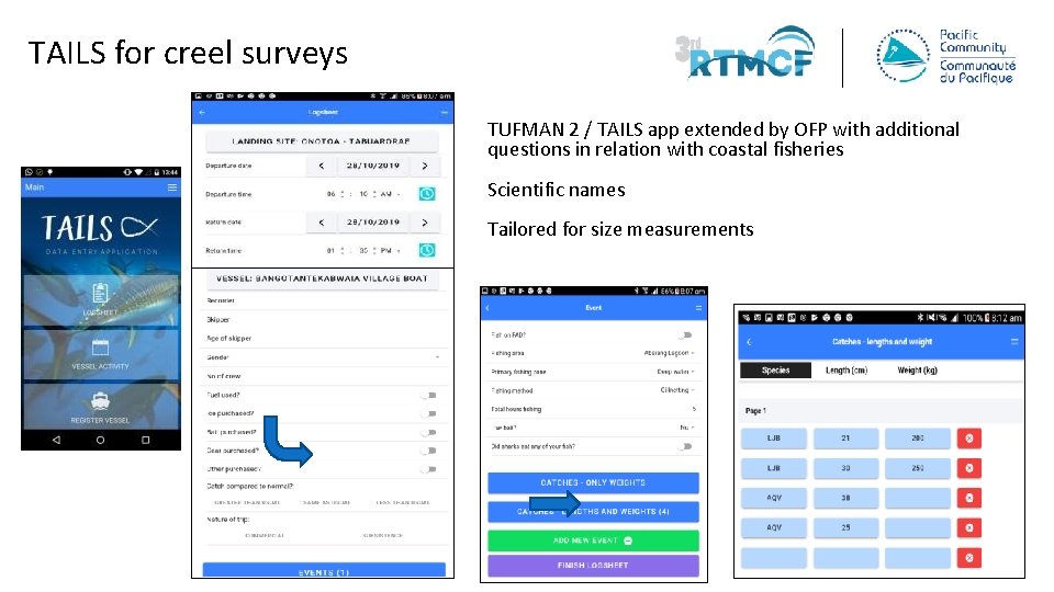 TAILS for creel surveys TUFMAN 2 / TAILS app extended by OFP with additional