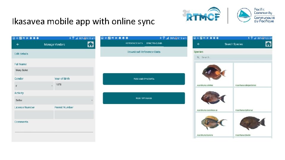 Ikasavea mobile app with online sync 