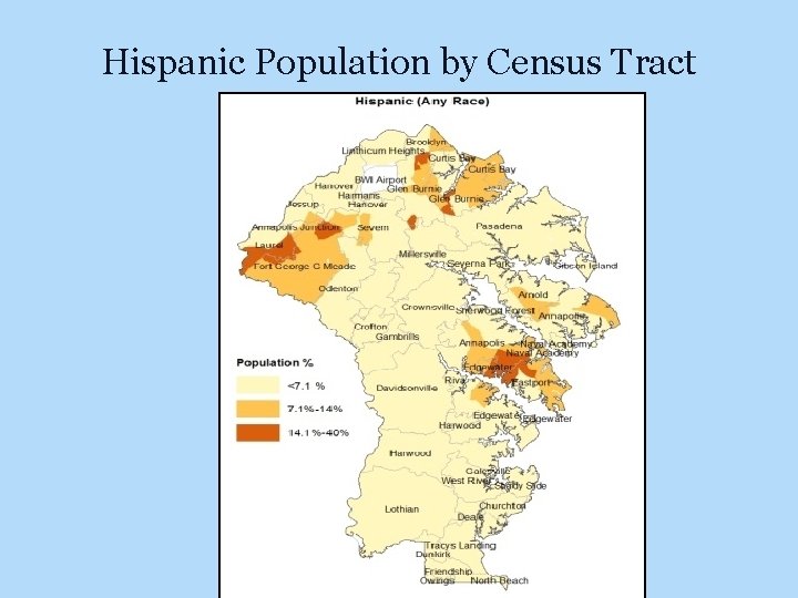 Hispanic Population by Census Tract 