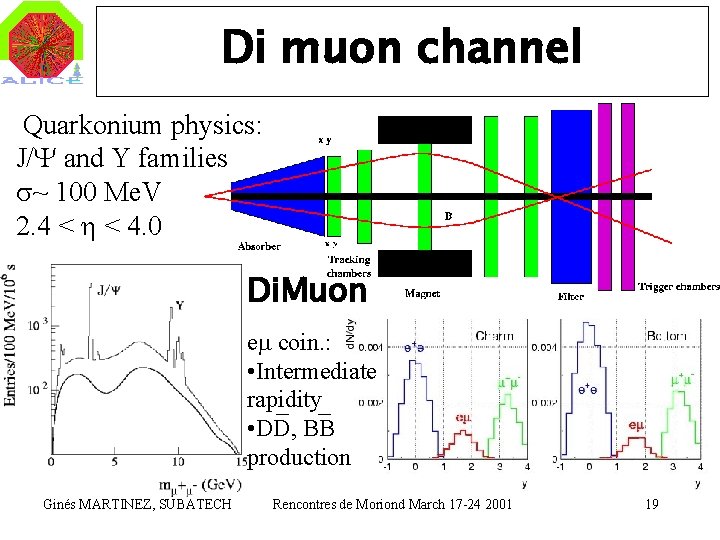 Di muon channel Quarkonium physics: J/Y and Y families s~ 100 Me. V 2.