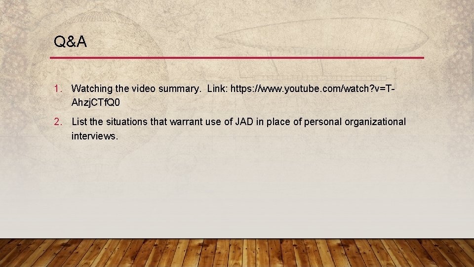 Q&A 1. Watching the video summary. Link: https: //www. youtube. com/watch? v=TAhzj. CTf. Q