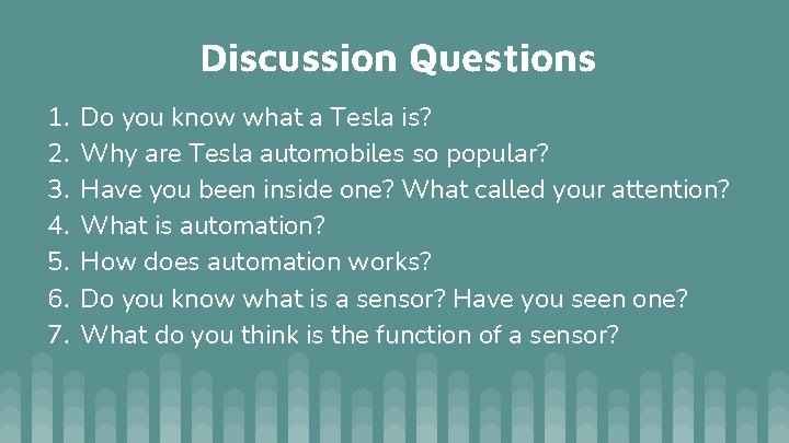 Discussion Questions 1. 2. 3. 4. 5. 6. 7. Do you know what a Discussion Questions 1. 2. 3. 4. 5. 6. 7. Do you know what a