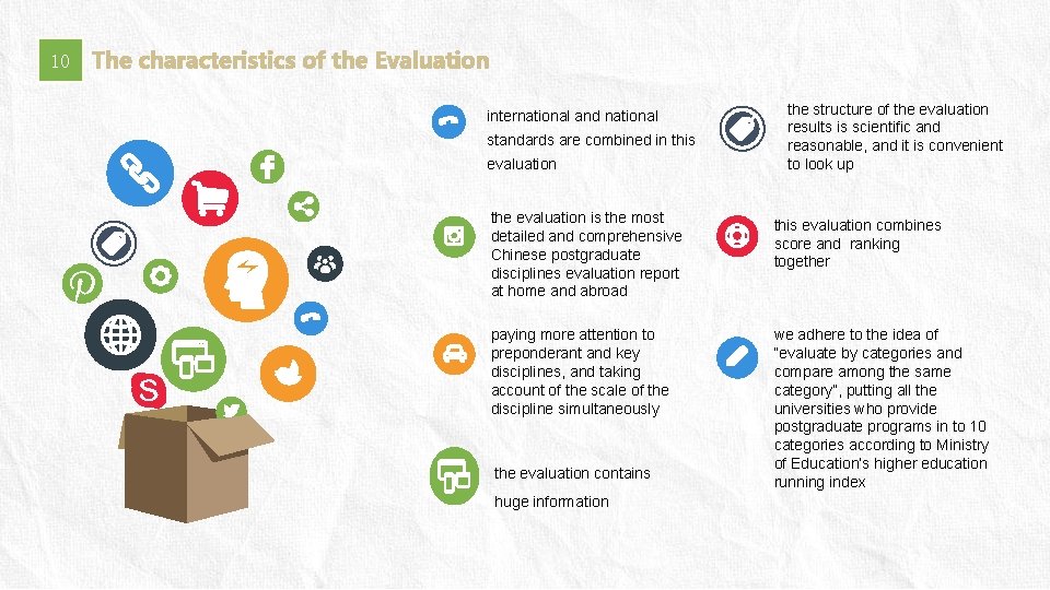 10 international and national standards are combined in this evaluation the structure of the
