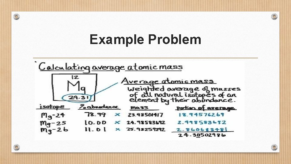 Example Problem 