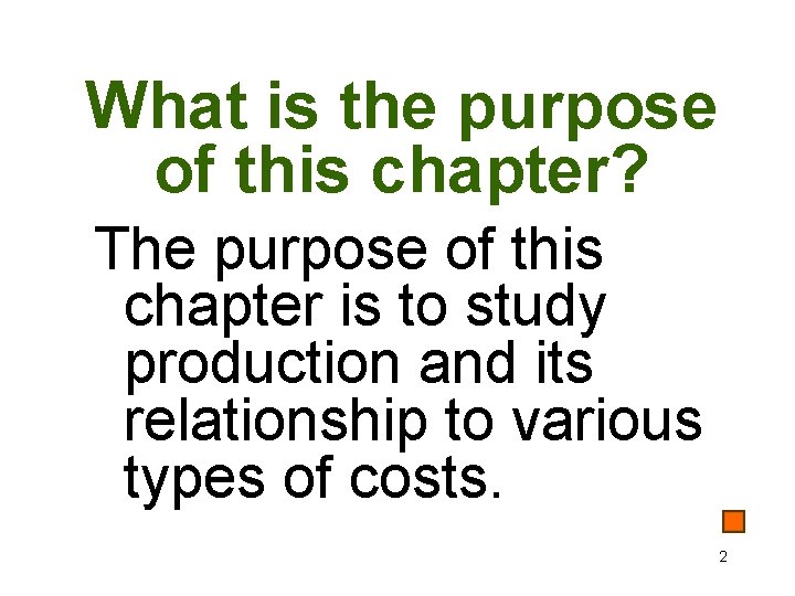 What is the purpose of this chapter? The purpose of this chapter is to