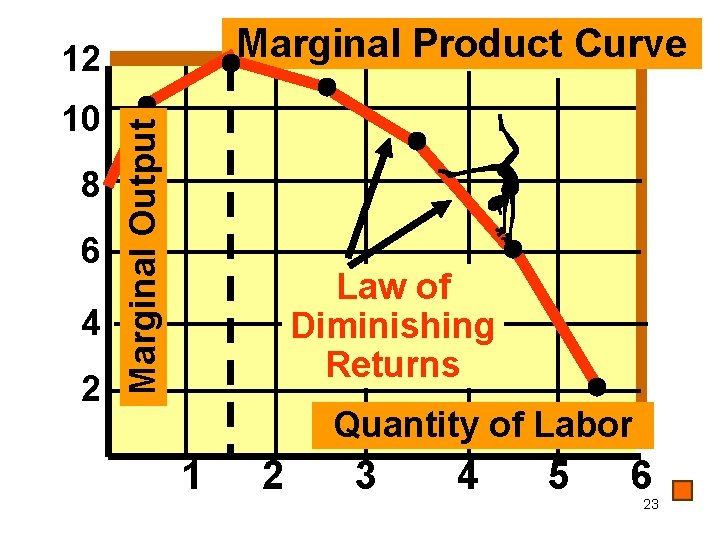 Marginal Product Curve 10 8 6 4 2 Marginal Output 12 Law of Diminishing