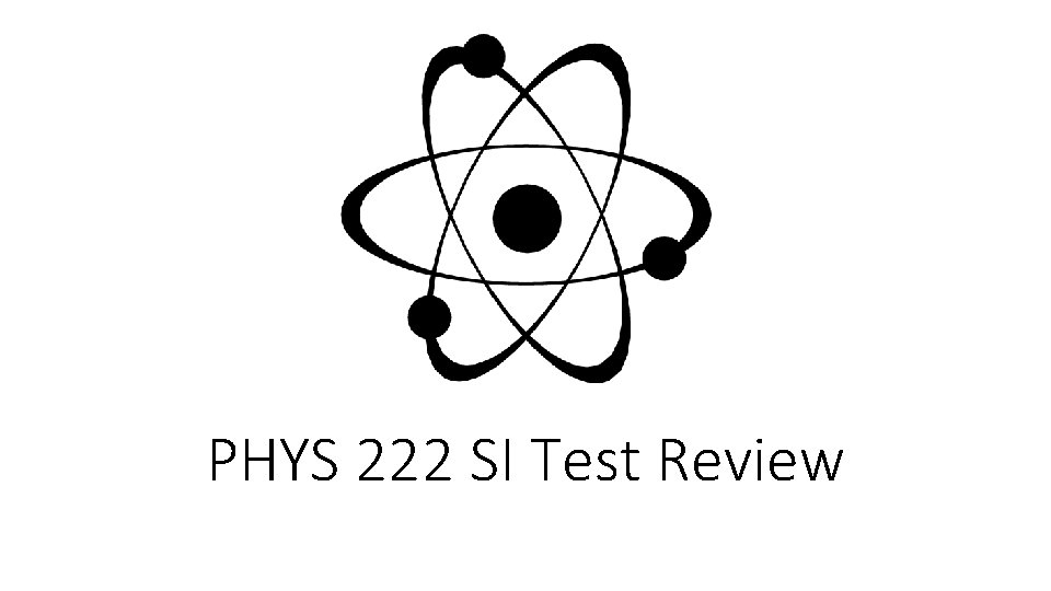 PHYS 222 SI Test Review 