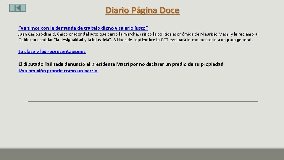 Diario Página Doce “Venimos con la demanda de trabajo digno y salario justo” Juan Diario Página Doce “Venimos con la demanda de trabajo digno y salario justo” Juan