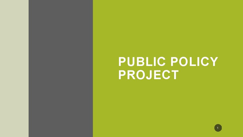 PUBLIC POLICY PROJECT 1 