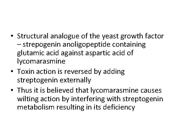  • Structural analogue of the yeast growth factor – strepogenin anoligopeptide containing glutamic