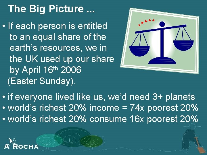 The Big Picture. . . • If each person is entitled to an equal