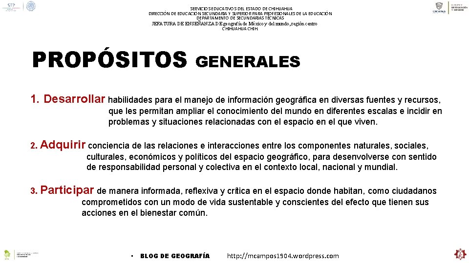 SERVICIOS EDUCATIVOS DEL ESTADO DE CHIHUAHUA DIRECCIÓN DE EDUCACIÓN SECUNDARIA Y SUPERIOR PARA PROFESIONALES