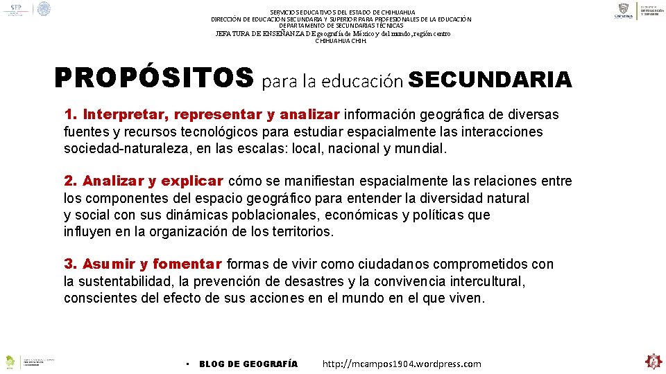 SERVICIOS EDUCATIVOS DEL ESTADO DE CHIHUAHUA DIRECCIÓN DE EDUCACIÓN SECUNDARIA Y SUPERIOR PARA PROFESIONALES