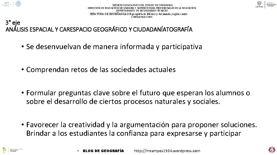 SERVICIOS EDUCATIVOS DEL ESTADO DE CHIHUAHUA DIRECCIÓN DE EDUCACIÓN SECUNDARIA Y SUPERIOR PARA PROFESIONALES