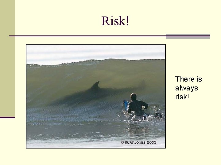 Risk! There is always risk! 