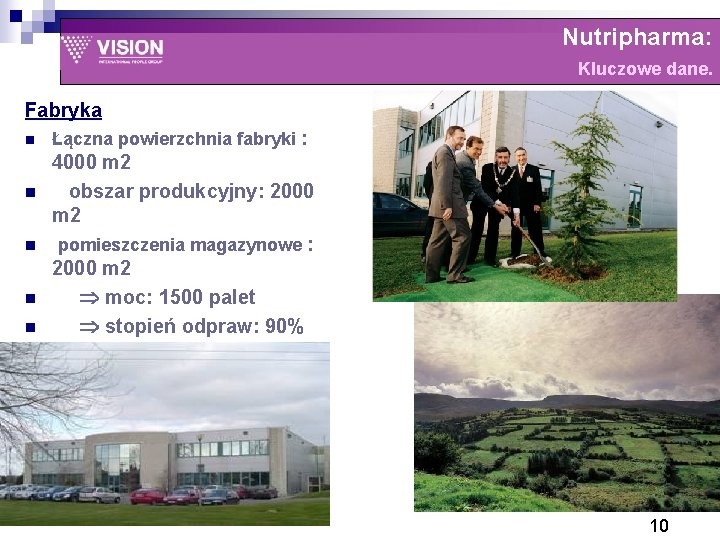 Nutripharma: Kluczowe dane. Fabryka n n n Łączna powierzchnia fabryki : 4000 m 2