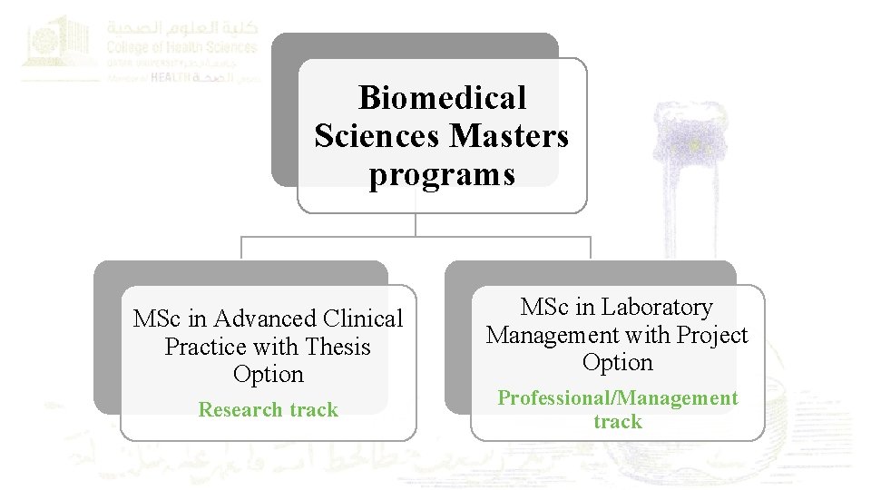 Biomedical Sciences Masters programs MSc in Advanced Clinical Practice with Thesis Option Research track
