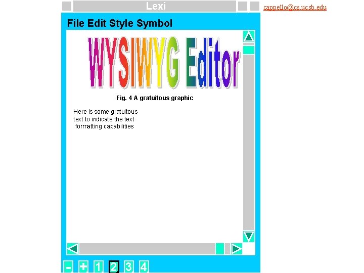 Lexi 9/4/2021 File Edit Style Symbol Fig. 4 A gratuitous graphic Here is some Lexi 9/4/2021 File Edit Style Symbol Fig. 4 A gratuitous graphic Here is some