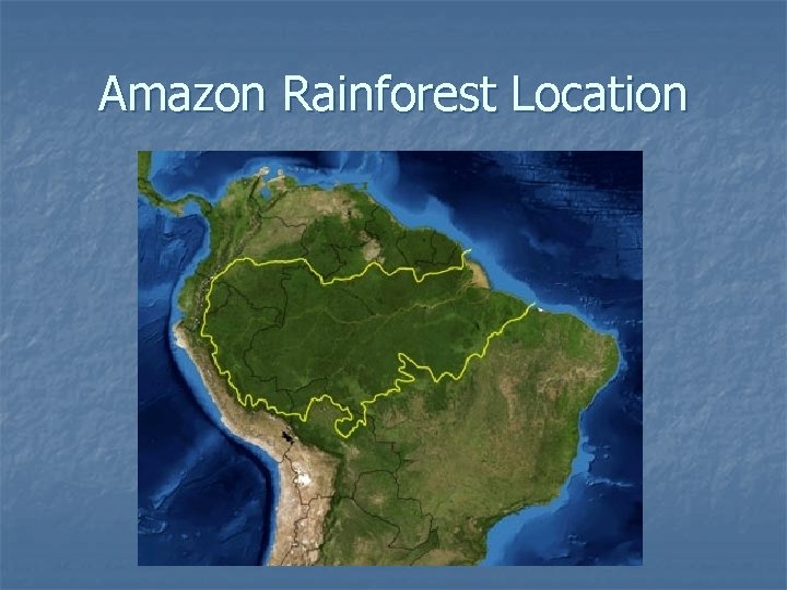 Amazon Rainforest Location Amazon Rainforest Location