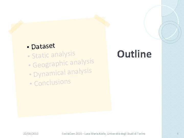  • Dataset • Static analysis s i s y l a n a