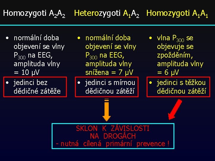 Homozygoti A 2 A 2 • normální doba objevení se vlny P 300 na Homozygoti A 2 A 2 • normální doba objevení se vlny P 300 na