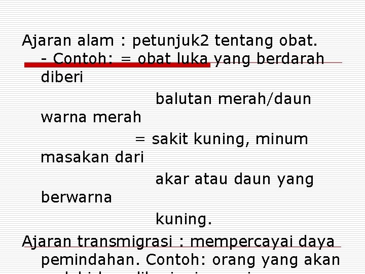 Ajaran alam : petunjuk 2 tentang obat. - Contoh: = obat luka yang berdarah