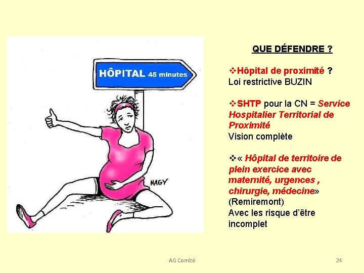 QUE DÉFENDRE ? v. Hôpital de proximité ? Loi restrictive BUZIN v. SHTP pour