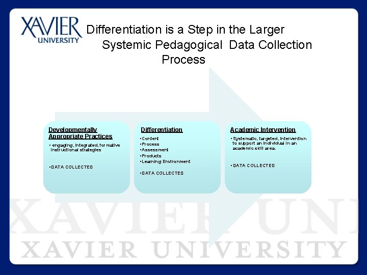 Differentiation is a Step in the Larger Systemic Pedagogical Data Collection Process Developmentally Appropriate