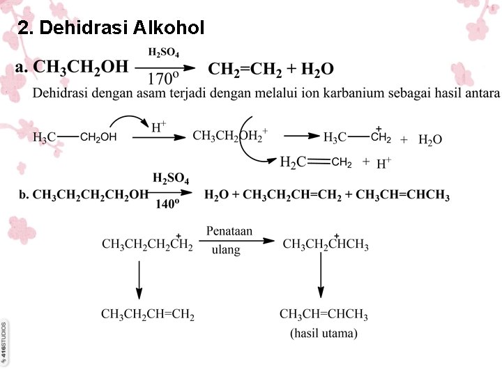 2. Dehidrasi Alkohol 
