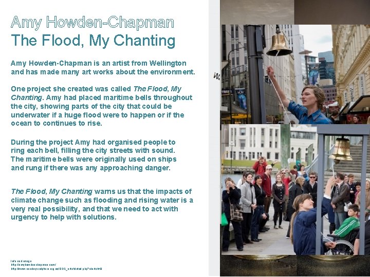 Amy Howden-Chapman The Flood, My Chanting Amy Howden-Chapman is an artist from Wellington and