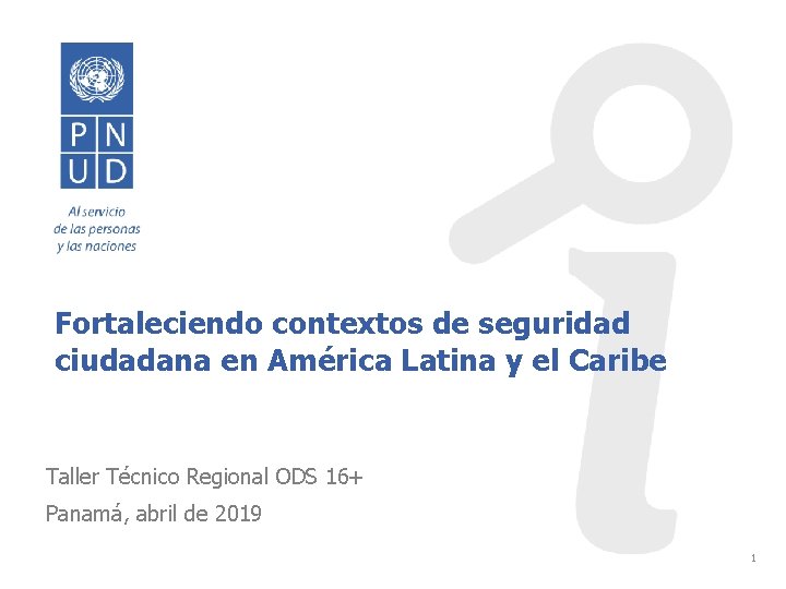 Fortaleciendo contextos de seguridad ciudadana en Amrica Latina