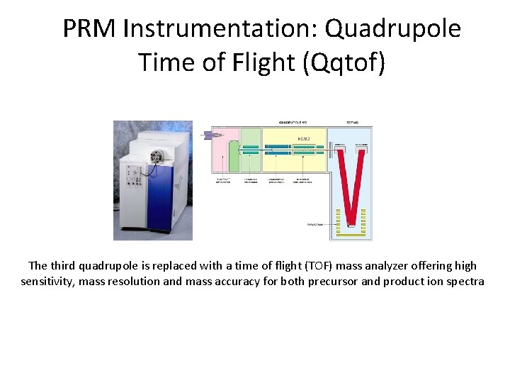 PRM Instrumentation: Quadrupole Time of Flight (Qqtof) The third quadrupole is replaced with a