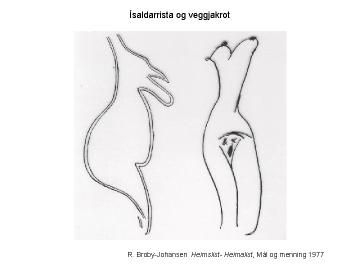 Ísaldarrista og veggjakrot R. Broby-Johansen Heimslist- Heimalist, Mál og menning 1977 