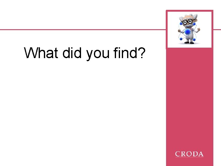 What did you find? 