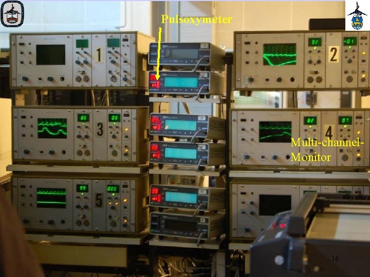 Pulsoxymeter Multi-channel. Monitor 16 