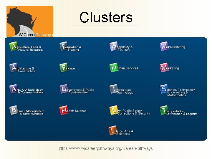 Clusters https: //www. wicareerpathways. org/Career. Pathways 