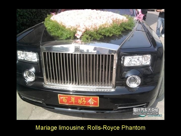Mariage limousine: Rolls-Royce Phantom 